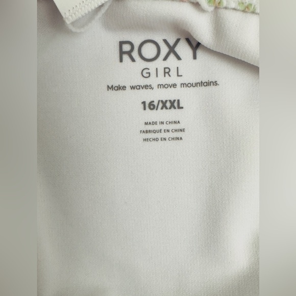 Roxy Girls Life Enjoyers Long Sleeve Full Zip UPF50 Rashguard Bikini Set… - Picture 11 of 13